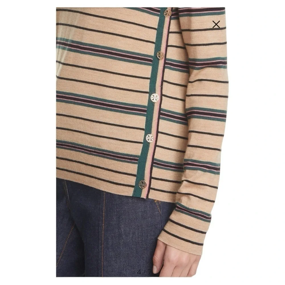 Tory Burch Madeline StripeMerino Wool Sweater